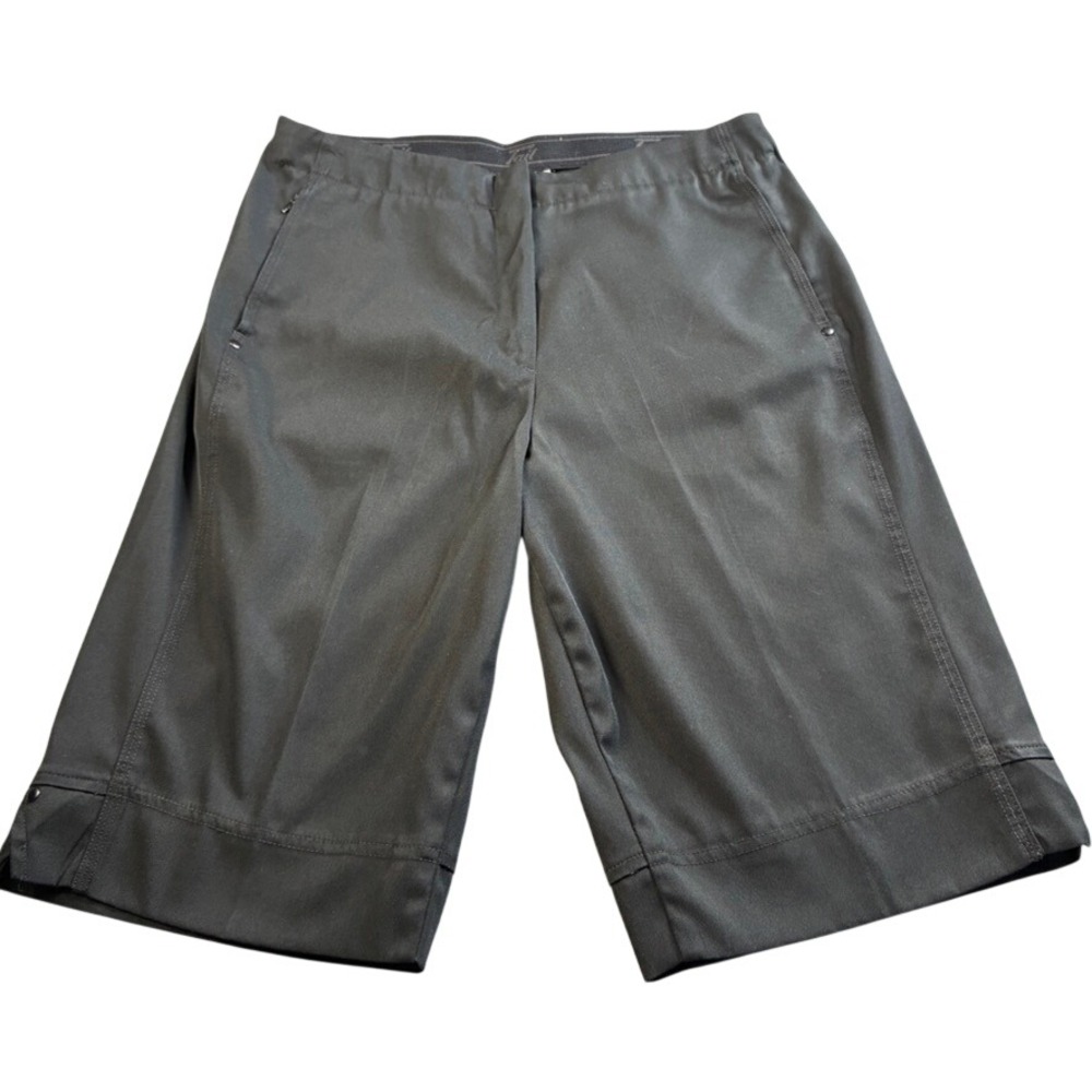 Tail‎ Tech Women Black Golf Shorts Size 6 Knee Length Polyester Athletic Zip Fly